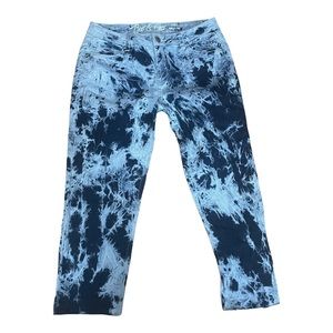 Bee & Ceci tie dye denim capris